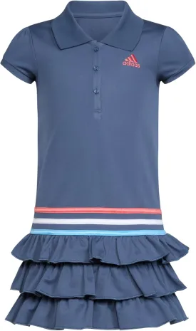 adidas Girls' Toddler Short Sleeve Active Polo Ruffle Dress