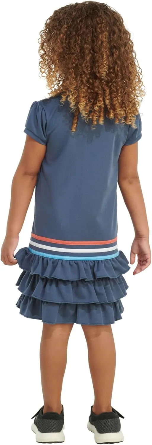 adidas Girls' Toddler Short Sleeve Active Polo Ruffle Dress