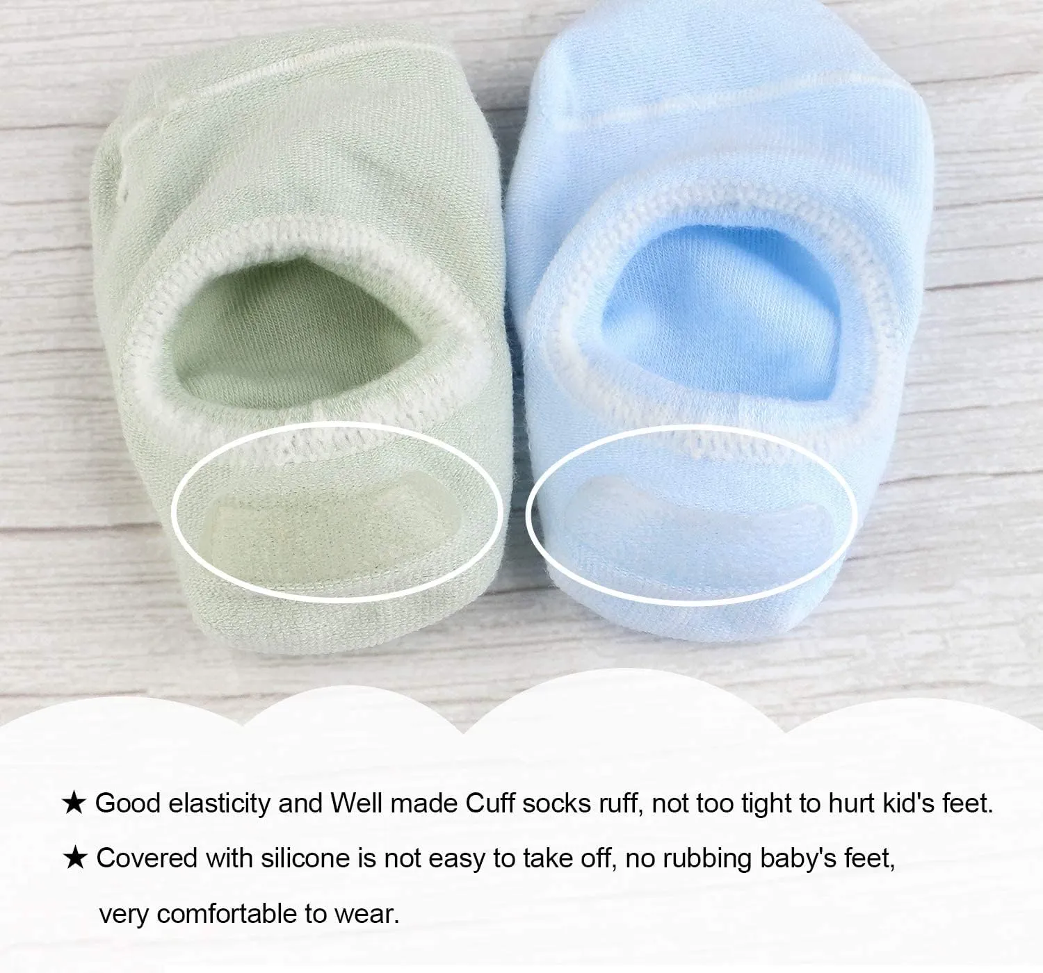 Auranso Girls No Show Socks Toddler Kids Boys Anti Slip Low Cut Socks 10 Pack