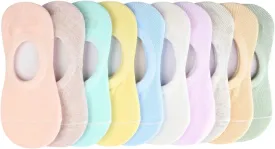 Auranso Girls No Show Socks Toddler Kids Boys Anti Slip Low Cut Socks 10 Pack