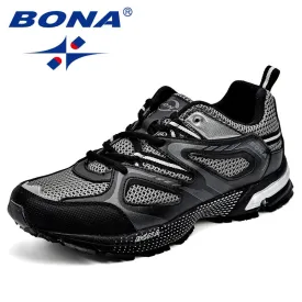 BONA New Arrival Classics Style Men Running Shoes Cow Split