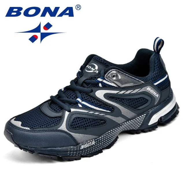 BONA New Arrival Classics Style Men Running Shoes Cow Split