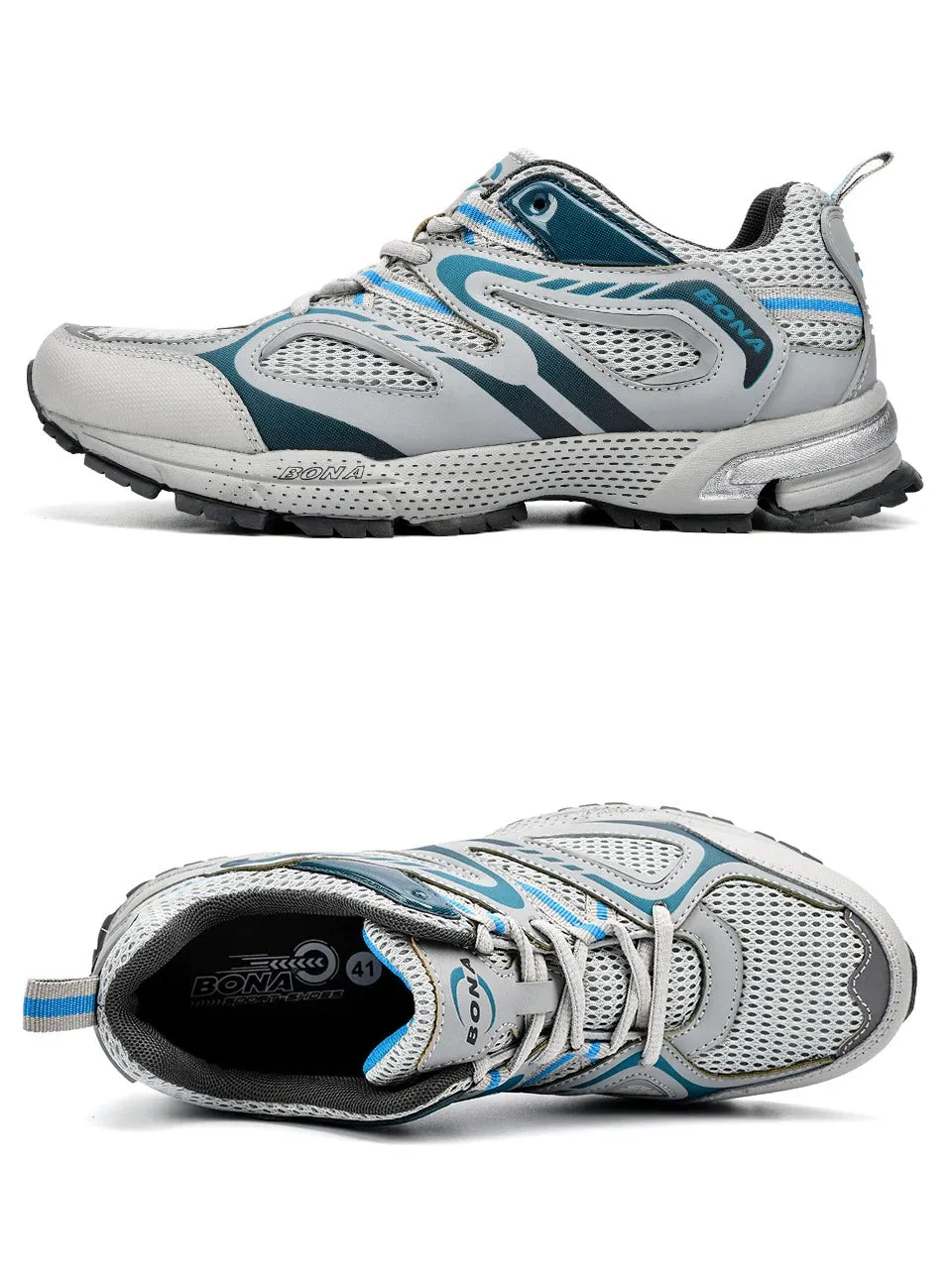 BONA New Arrival Classics Style Men Running Shoes Cow Split