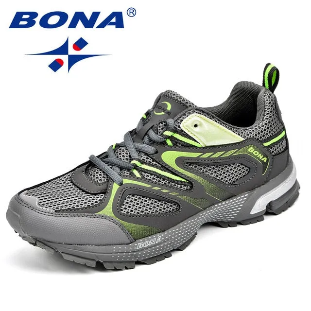 BONA New Arrival Classics Style Men Running Shoes Cow Split
