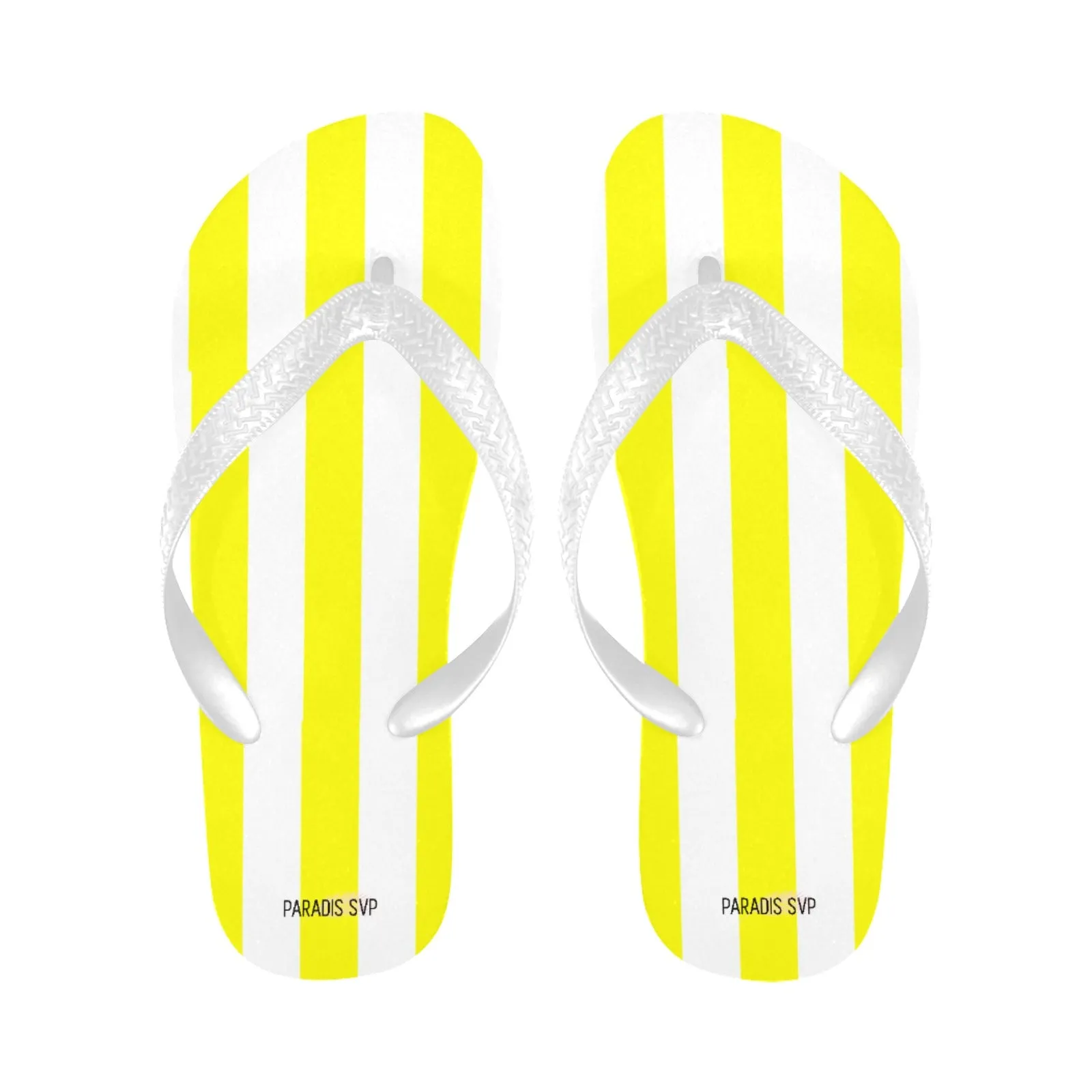 Coastal Cabana - Yellow Striped Flip-Flops