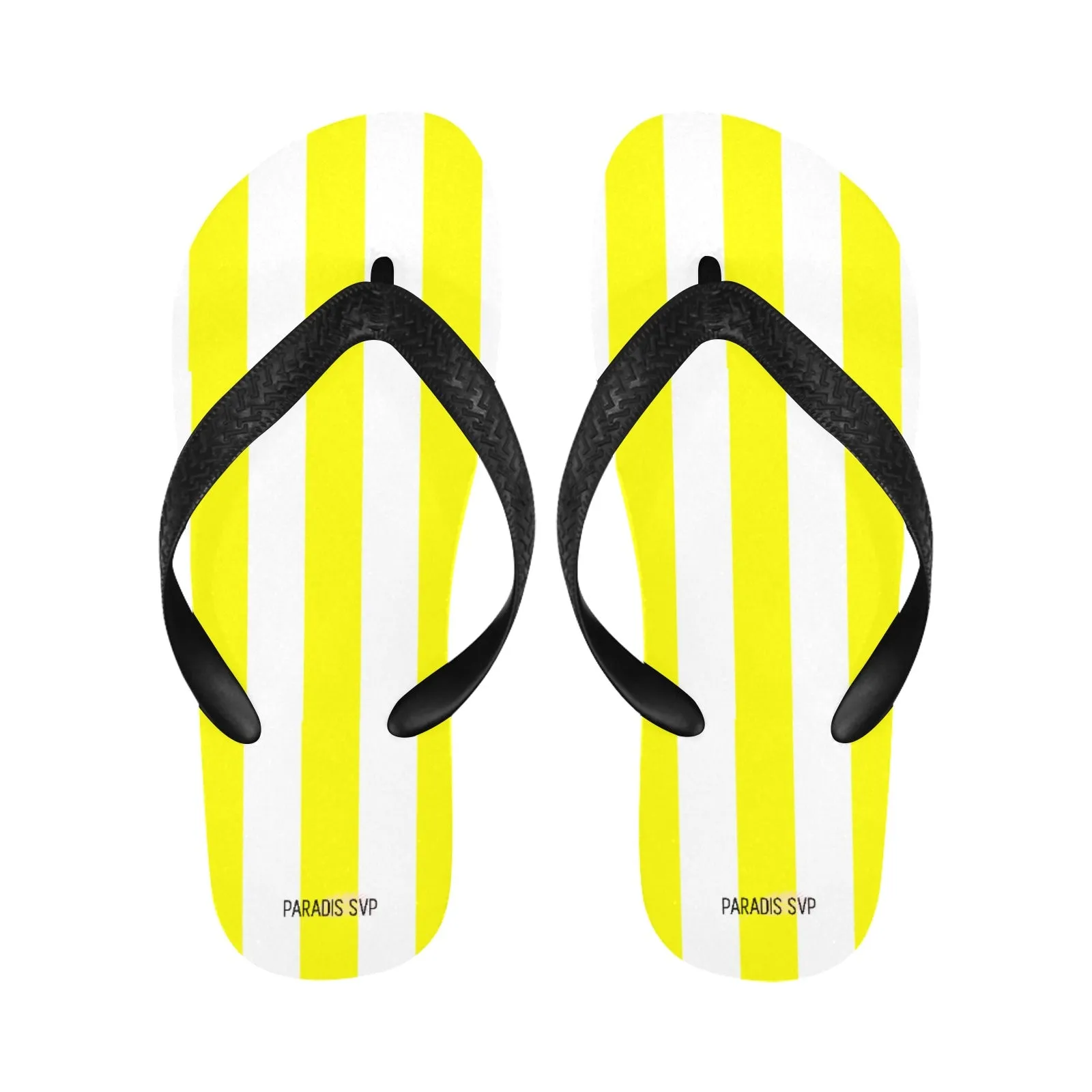 Coastal Cabana - Yellow Striped Flip-Flops