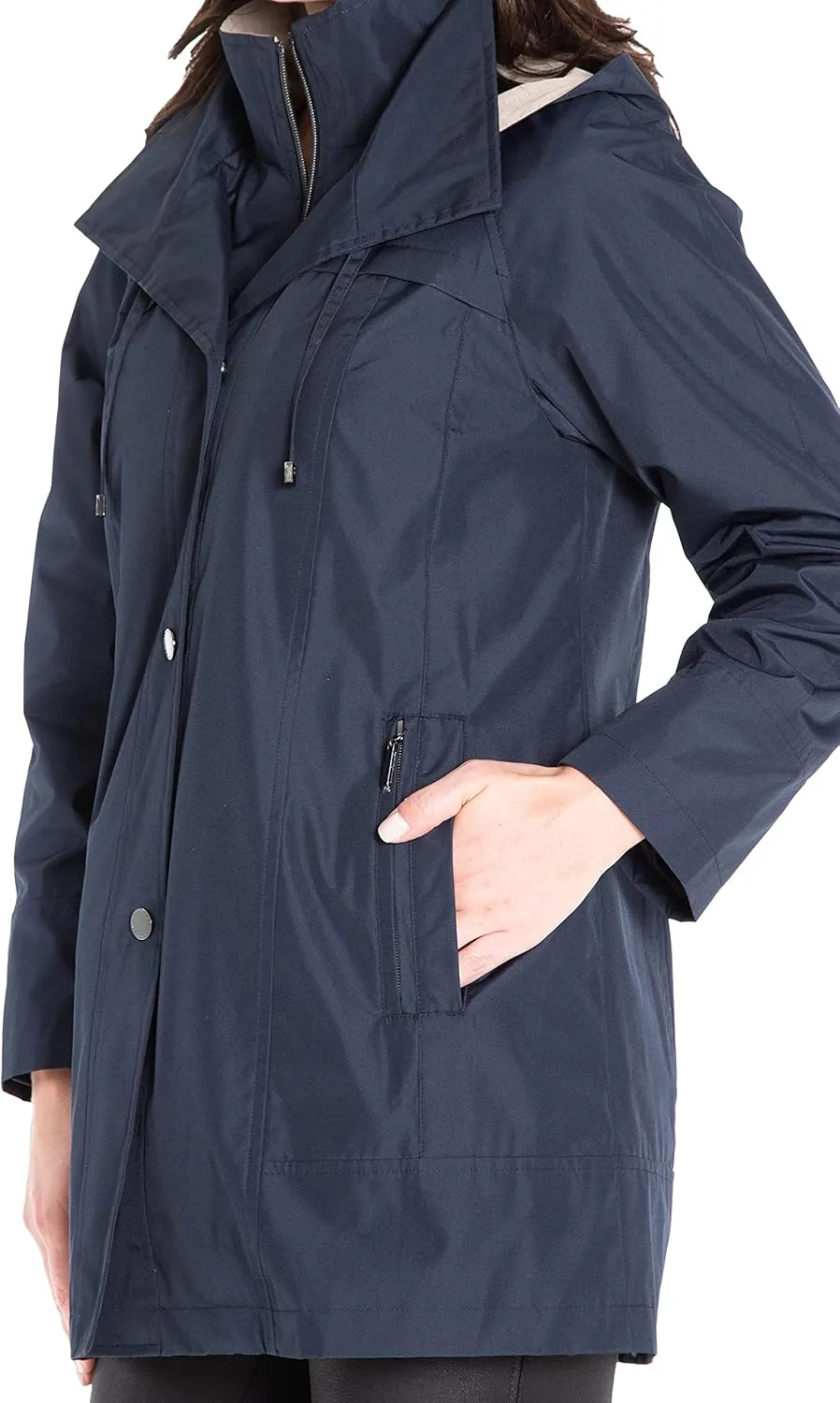 Fleet Street Ltd. Women's Raglan Sleeve Jacket W/Removable Hood