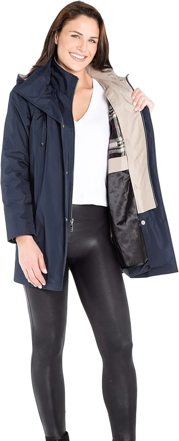 Fleet Street Ltd. Women's Raglan Sleeve Jacket W/Removable Hood