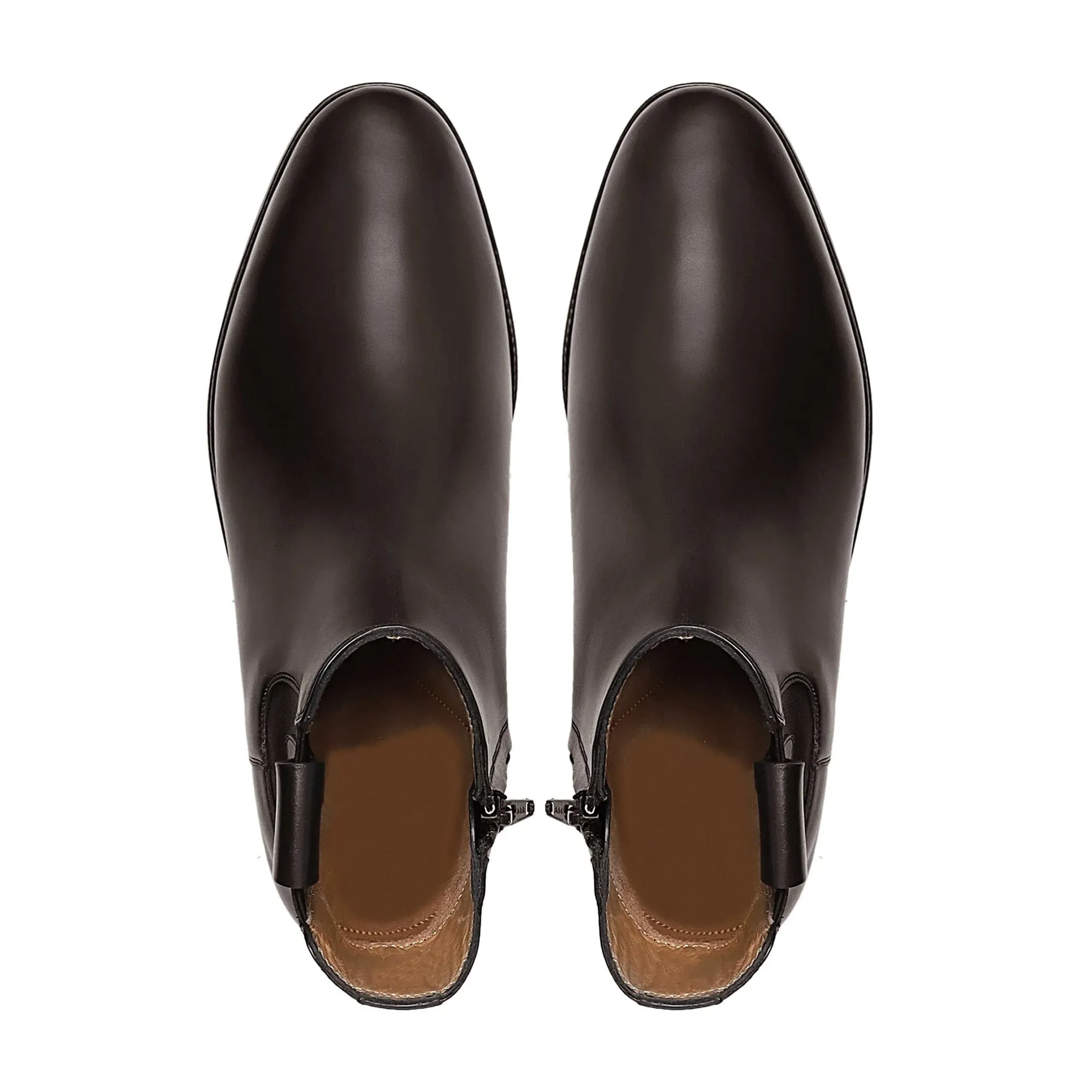 Handmade Customisable Calf Leather Dark Brown Chelsea Boot For Men