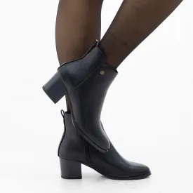 Jenner chelsea pu ankle boot on 5.5cm heel black