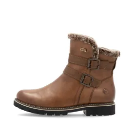 Ladies Remonte Boots Tan/Brown Pull On Style With Inside Zip D8484-24 sale