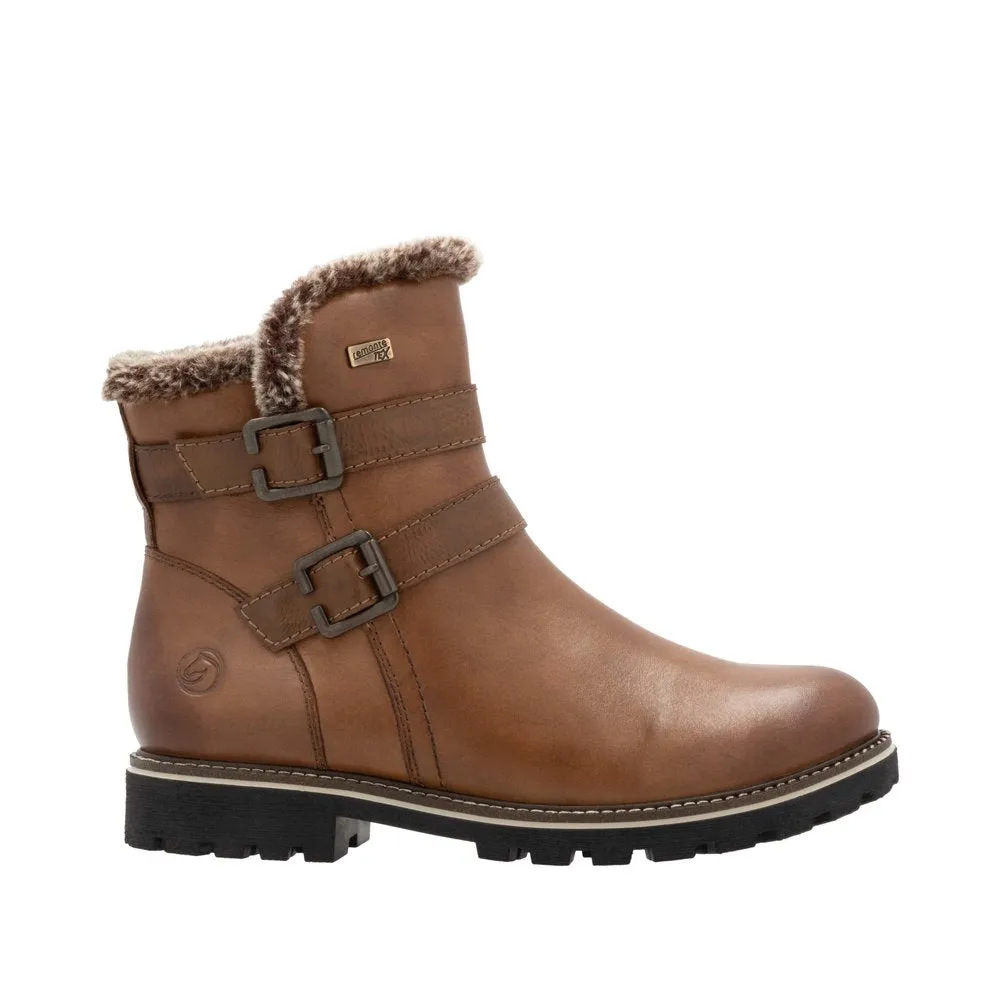 Ladies Remonte Boots Tan/Brown Pull On Style With Inside Zip D8484-24 sale
