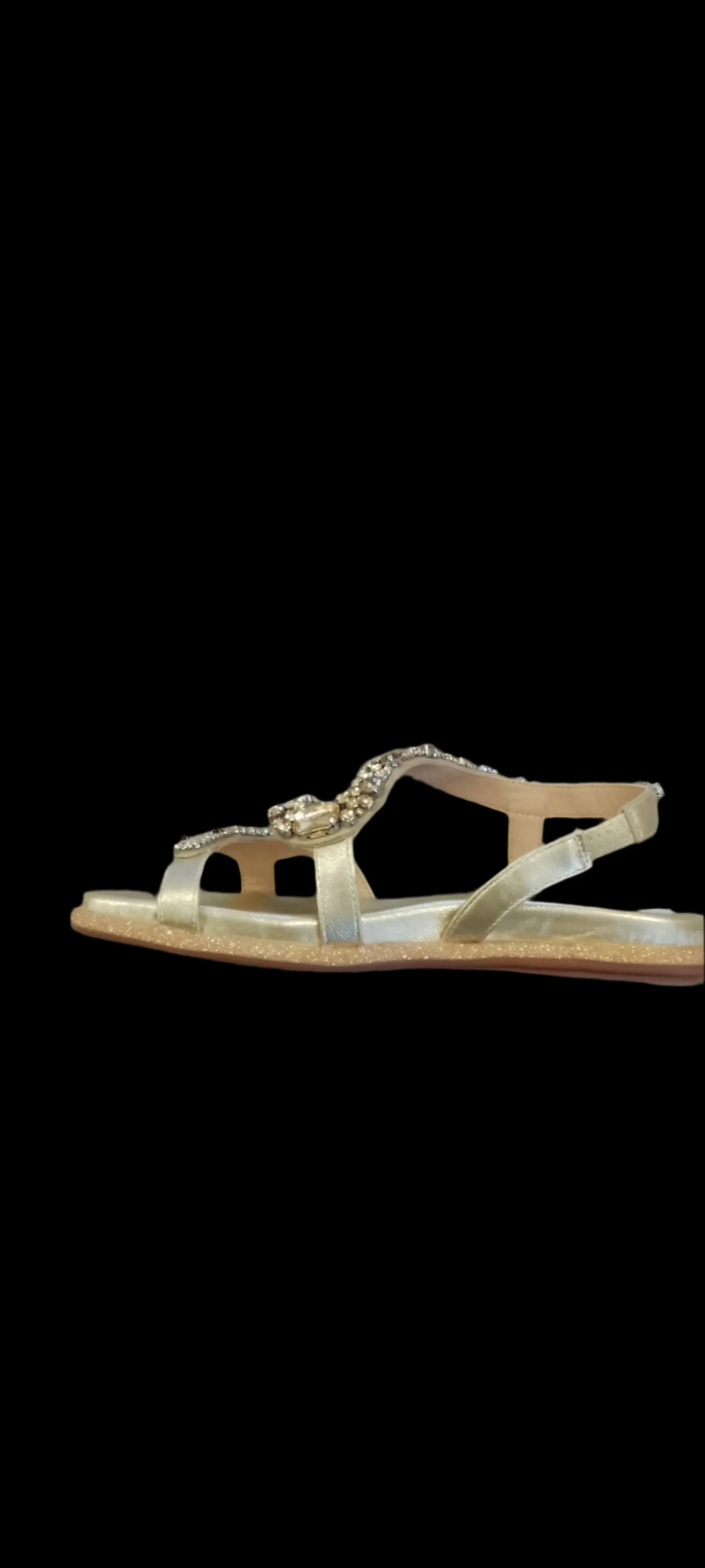 Laura Vita "Maxine" Sparky Leather Sandal in Gold