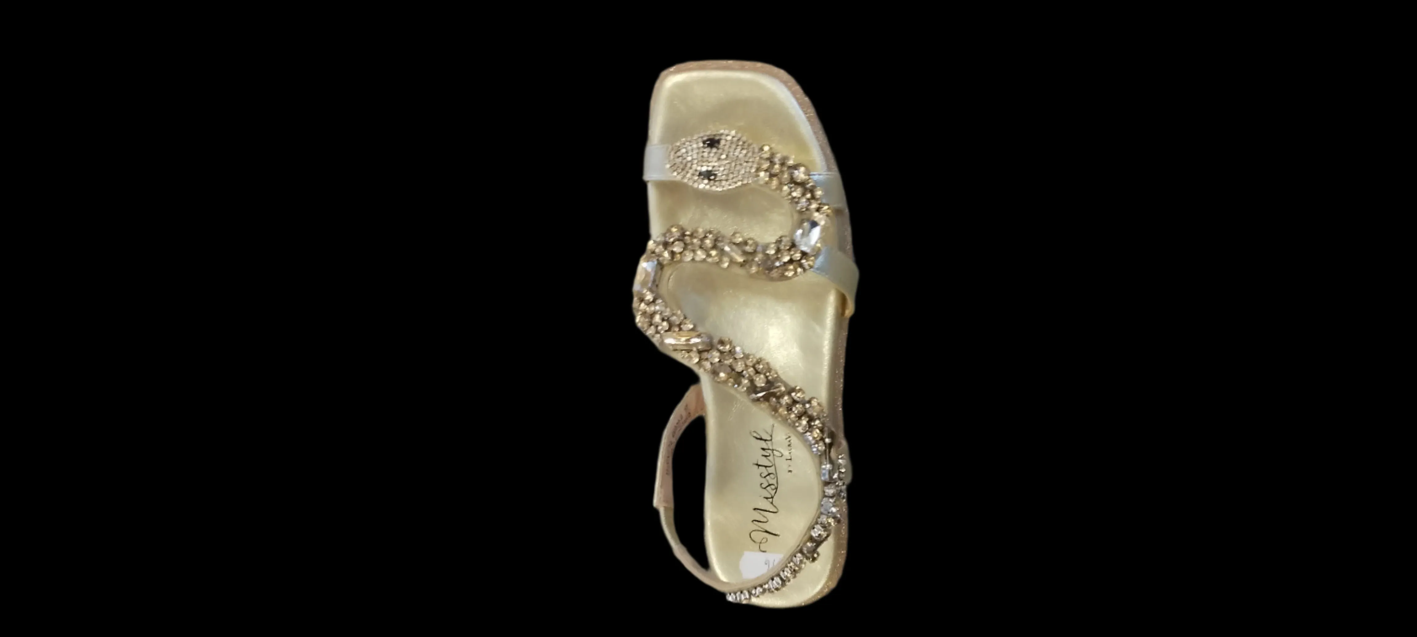 Laura Vita "Maxine" Sparky Leather Sandal in Gold