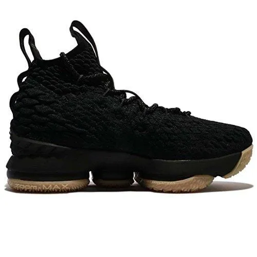 Nike Kid's Lebron XV GS, Black/Black/Gum, Youth Size 6