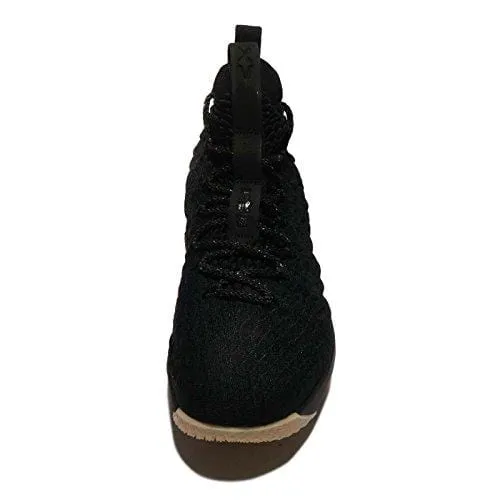 Nike Kid's Lebron XV GS, Black/Black/Gum, Youth Size 6