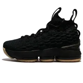 Nike Kid's Lebron XV GS, Black/Black/Gum, Youth Size 6