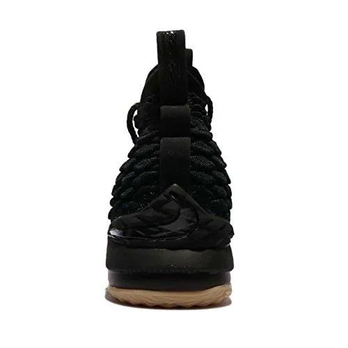 Nike Kid's Lebron XV GS, Black/Black/Gum, Youth Size 6