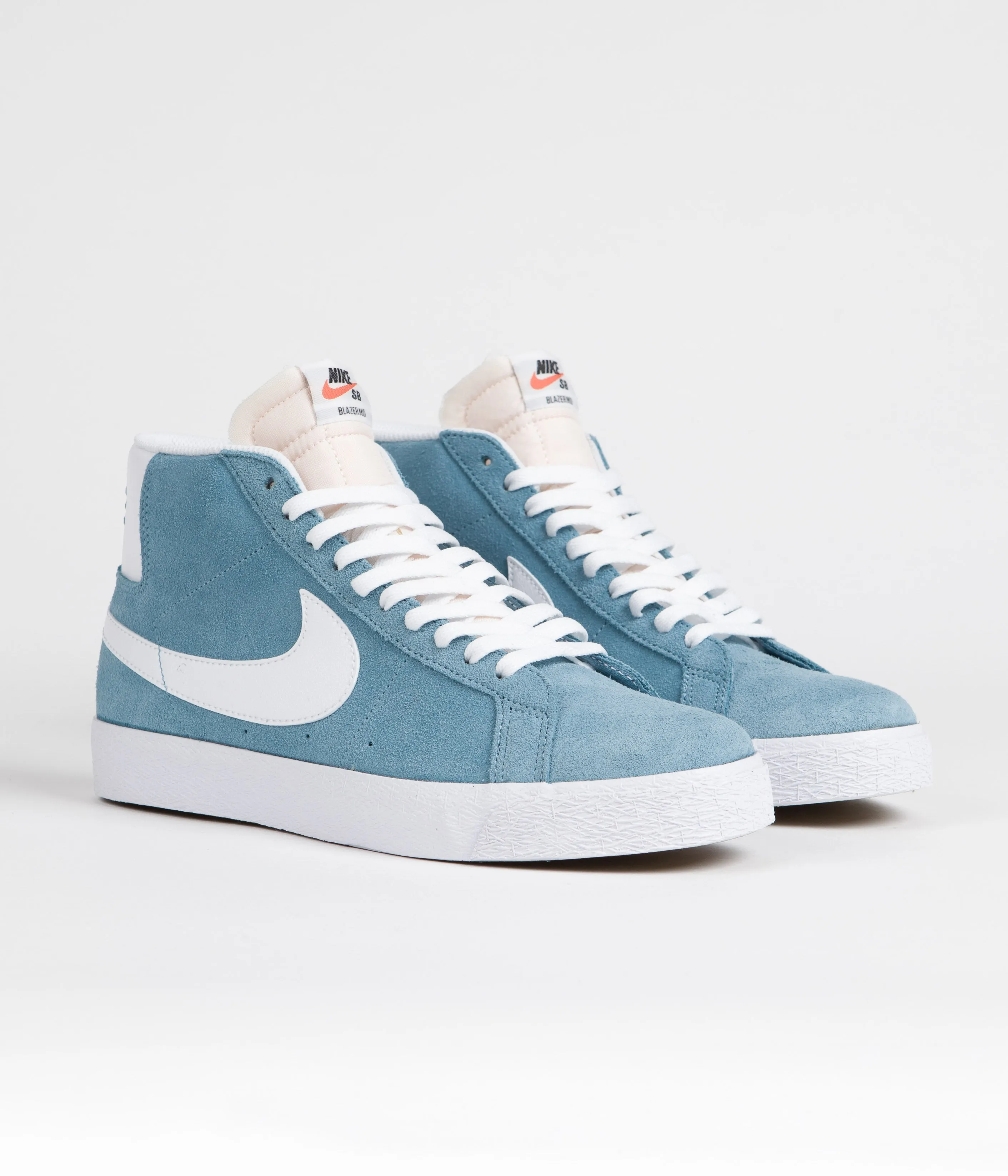 Nike SB Blazer Mid Shoes - Cerulean / White - Cerulean - White