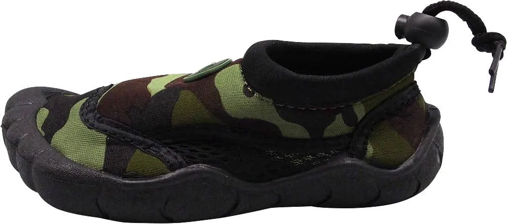 NORTY Boys 11-4 Green/Black Camo Watershoe 38882