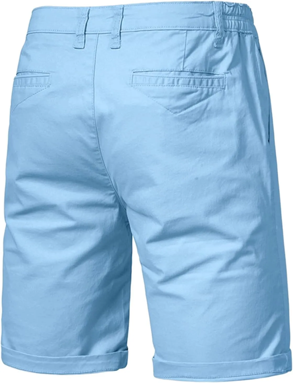 Oymyakon Men's Stretch Chino Short Slim Fit 10" Inseam Flat Front Shorts Summer Cotton Casual Shorts with Pocket