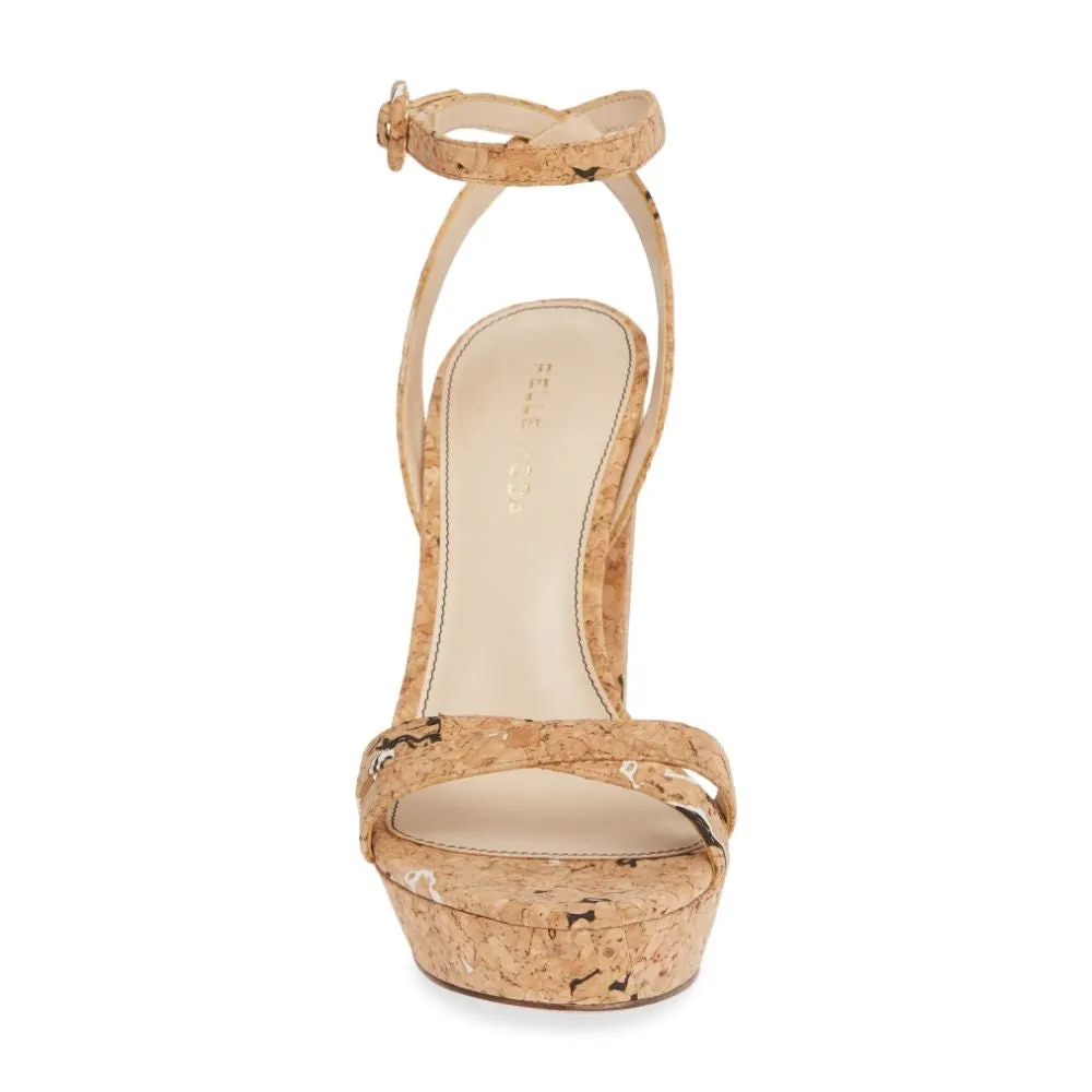 Perth Natural Cork Pelle Moda Platform Sandals