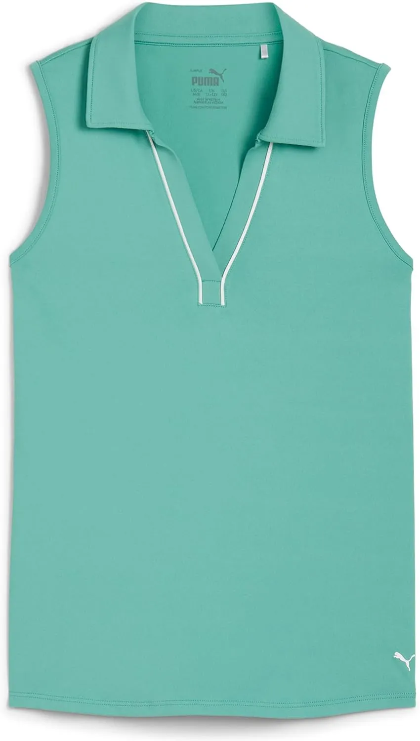 PUMA Girls' Cloudspun Piped Sl Polo