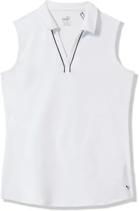 PUMA Girls' Cloudspun Piped Sl Polo