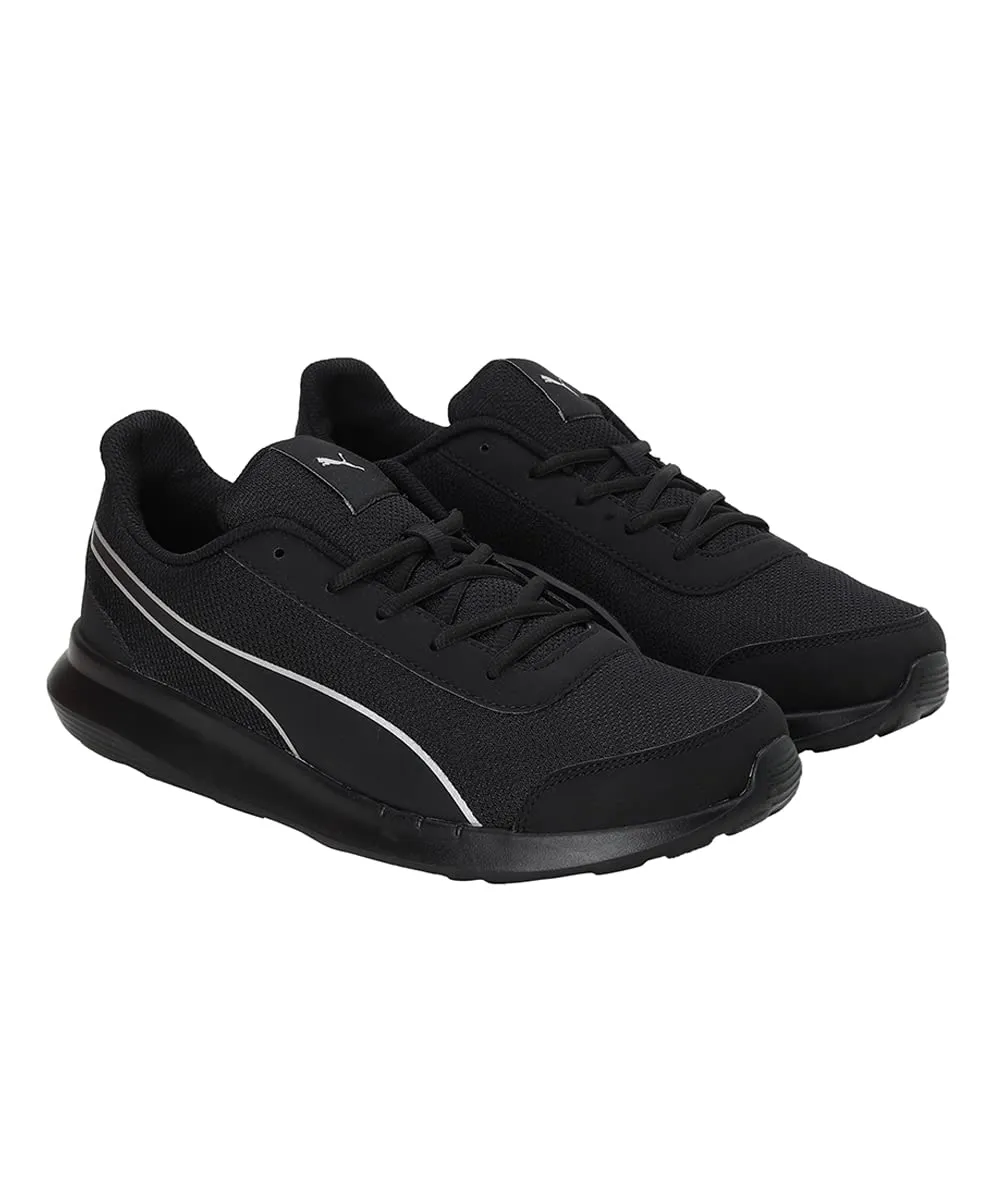 Puma mens Dazzler Black-Silver Running Shoe - 11 UK (39178201)