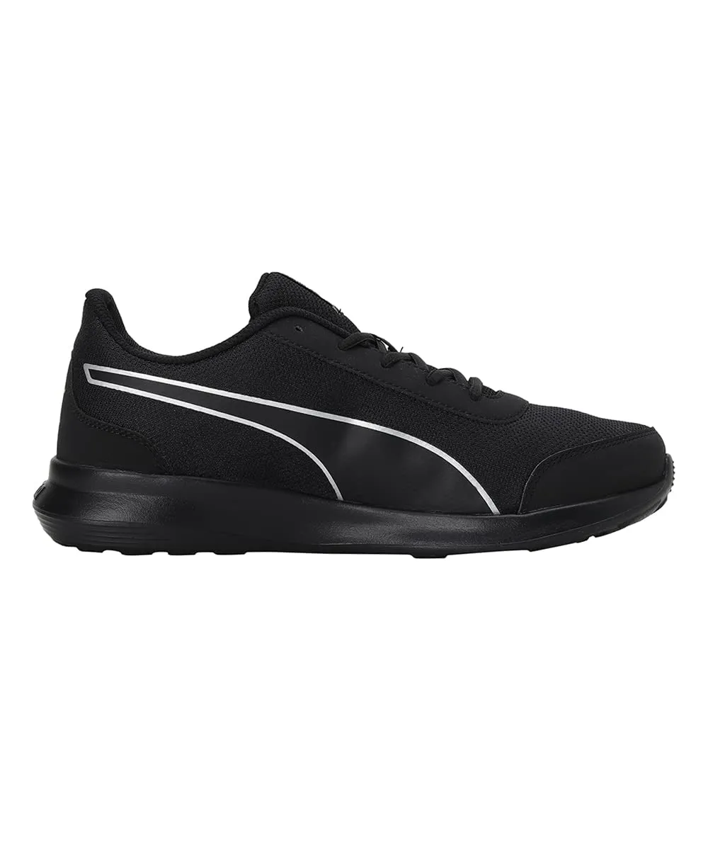 Puma mens Dazzler Black-Silver Running Shoe - 11 UK (39178201)