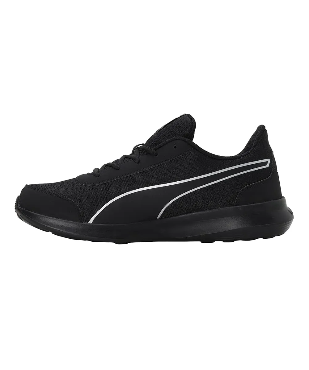 Puma mens Dazzler Black-Silver Running Shoe - 11 UK (39178201)