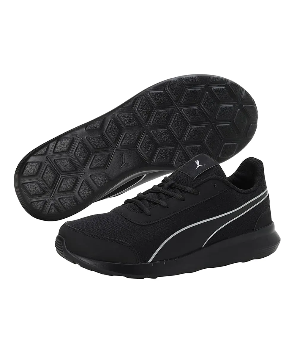 Puma mens Dazzler Black-Silver Running Shoe - 11 UK (39178201)
