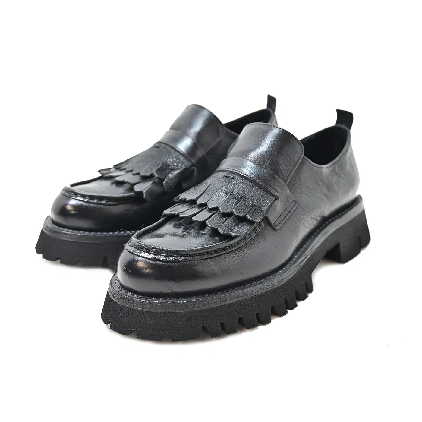 ROSS 22 - moccasin leather BLACK