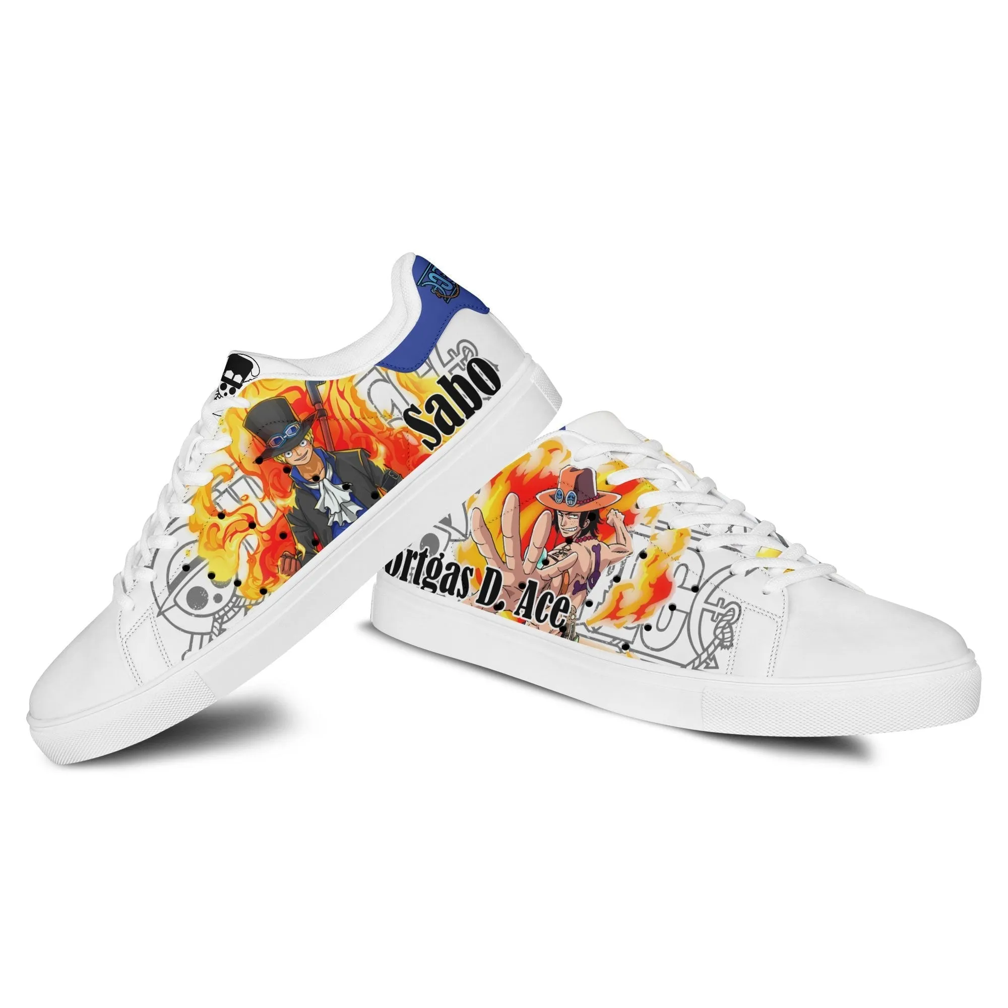 Sabo And Ace Skate Sneakers Custom Anime OP Shoes