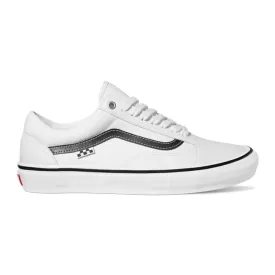 Vans Skate Old Skool Leather Skateboard Shoe - White/White