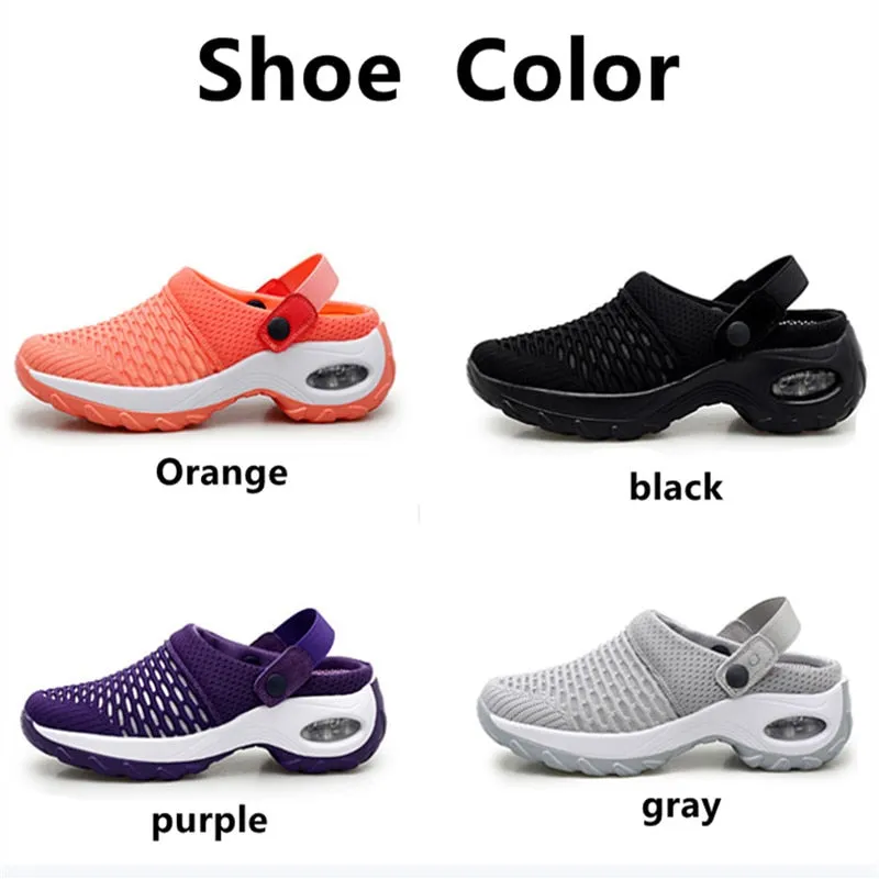 Women Slip-on Shoes - Casual Beach Sandals Non-slip with Mesh