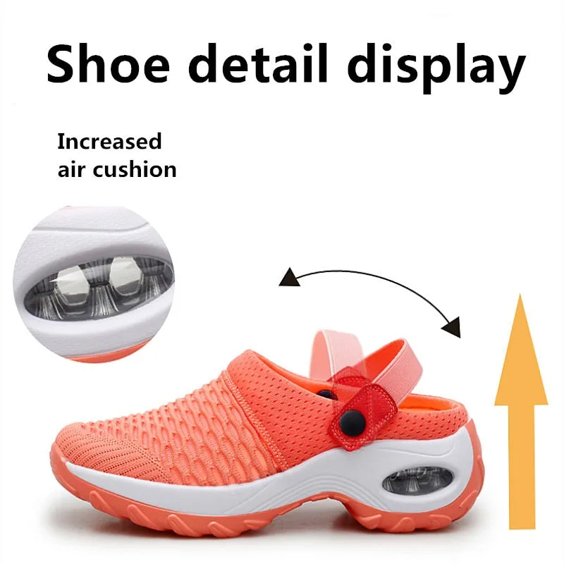 Women Slip-on Shoes - Casual Beach Sandals Non-slip with Mesh