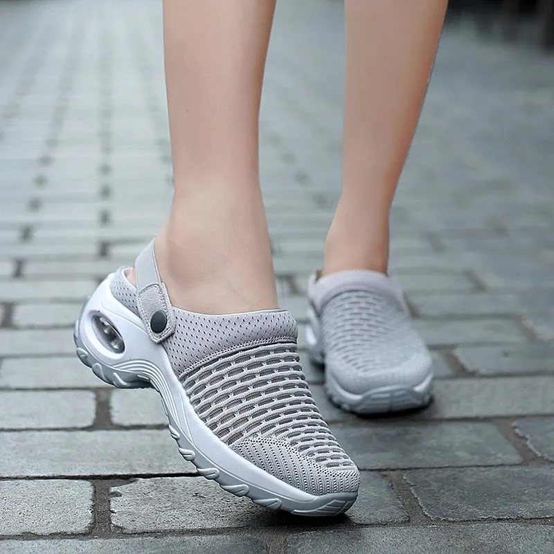Women Slip-on Shoes - Casual Beach Sandals Non-slip with Mesh