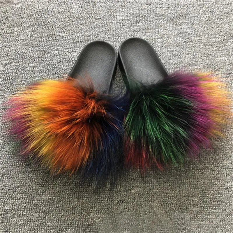 Women Summer Non Slip Fluffy Slide