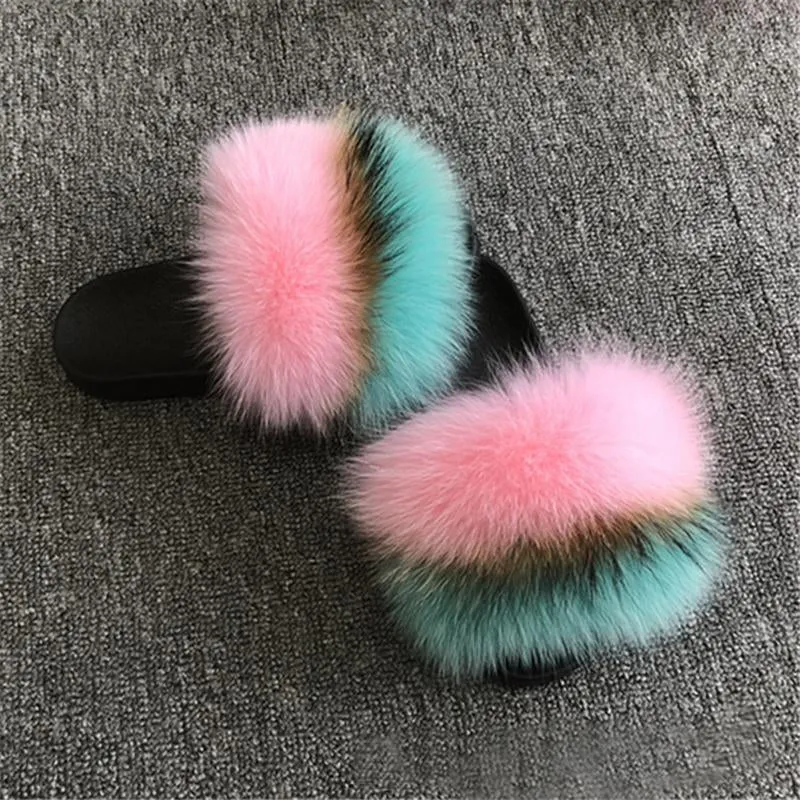 Women Summer Non Slip Fluffy Slide