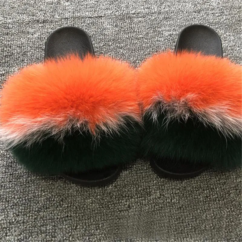 Women Summer Non Slip Fluffy Slide
